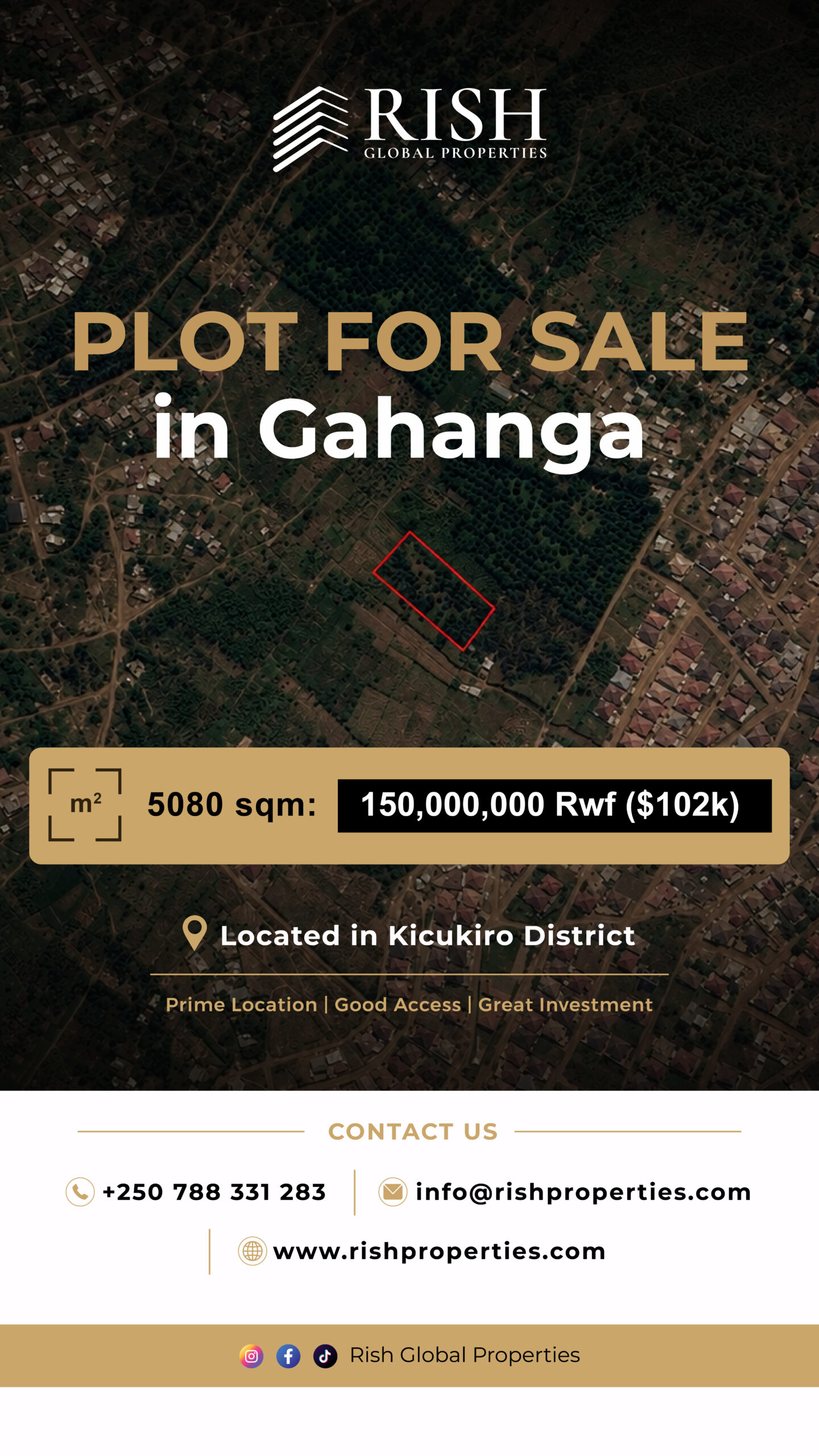 Plot for Sale in Kicukiro,